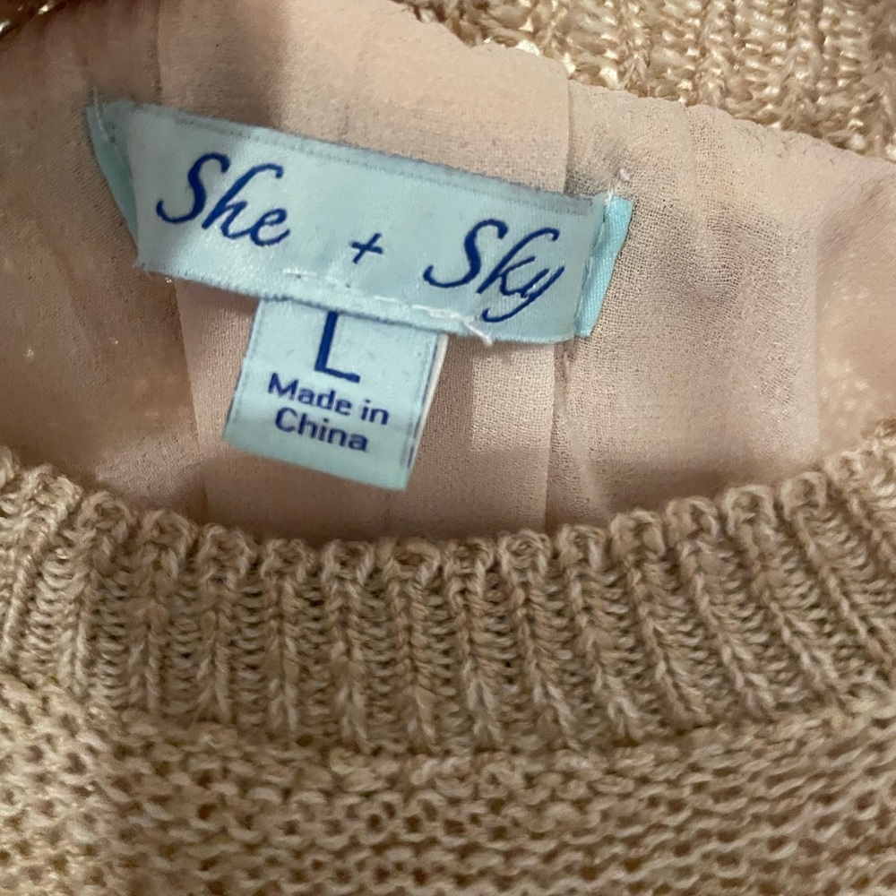 Cold Shoulder Split Back Sweater - image 3